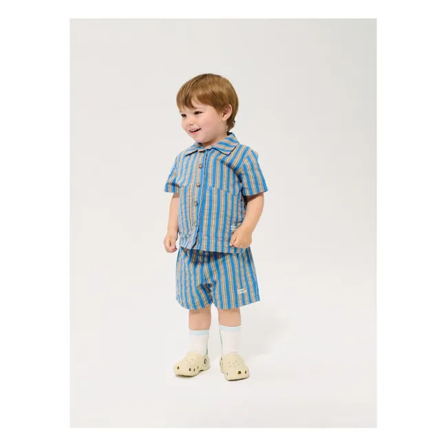 Camisa a rayas para bebé | Azul