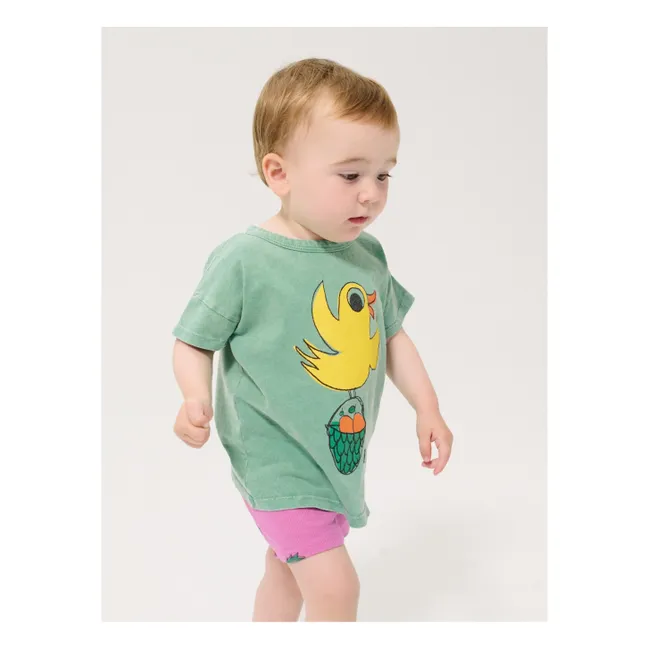 Camiseta Unwashed Bird Algodón orgánico | Verde