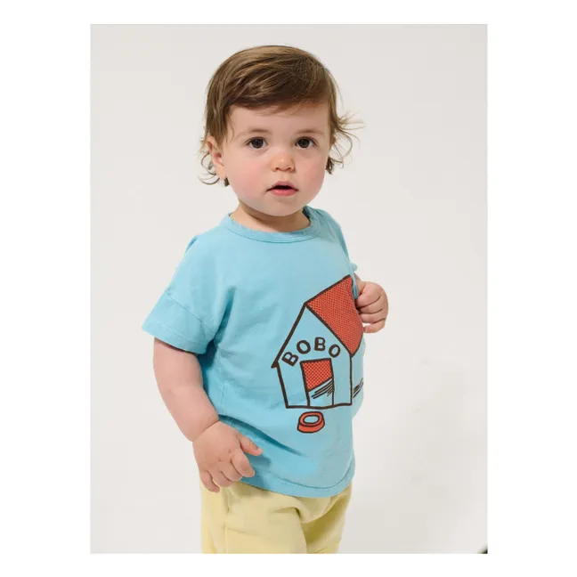 Camiseta para bebé de algodón ecológico Niche | Azul