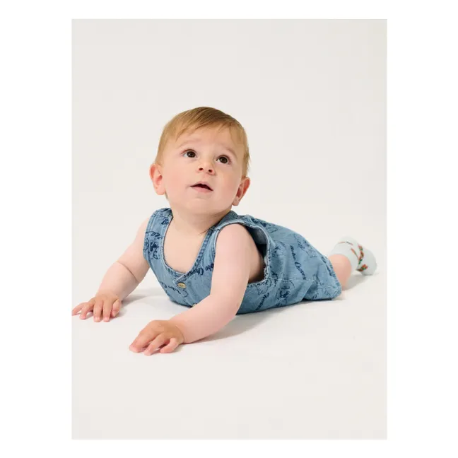 Combishort Chiens Coton Bio | Bleu