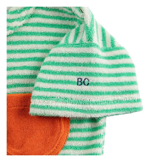 Camiseta de rayas de algodón ecológico | Verde