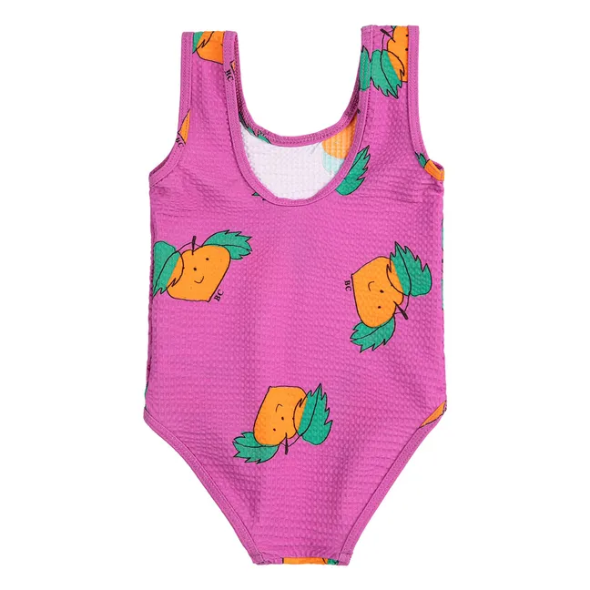 Badeanzug Orange aus recycelten Fasern Baby | Violett