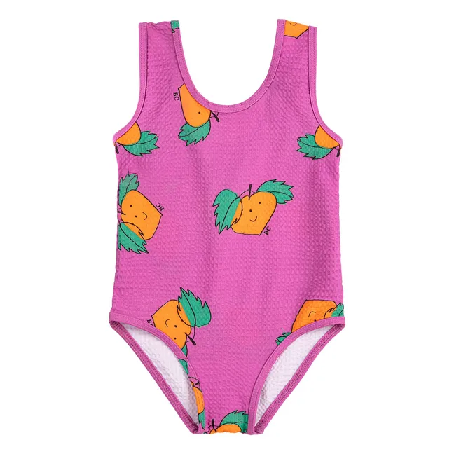 Badeanzug Orange aus recycelten Fasern Baby | Violett