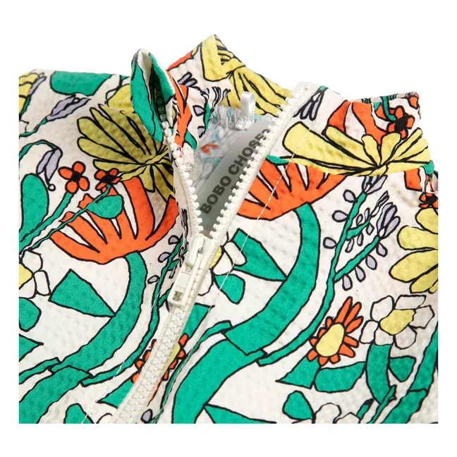 Badeanzug Langarm Blumig Recycelte Fasern | Seidenfarben