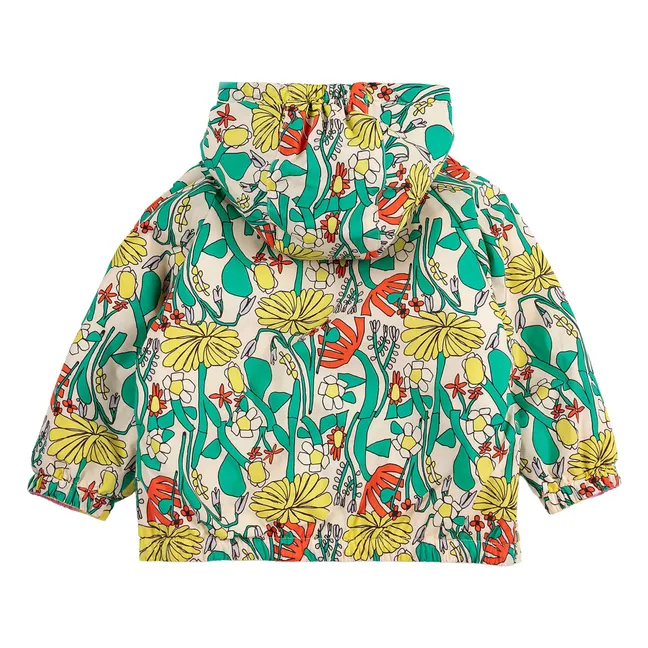 Chaqueta reversible de fibra reciclada Colorblock para bebé | Amarillo