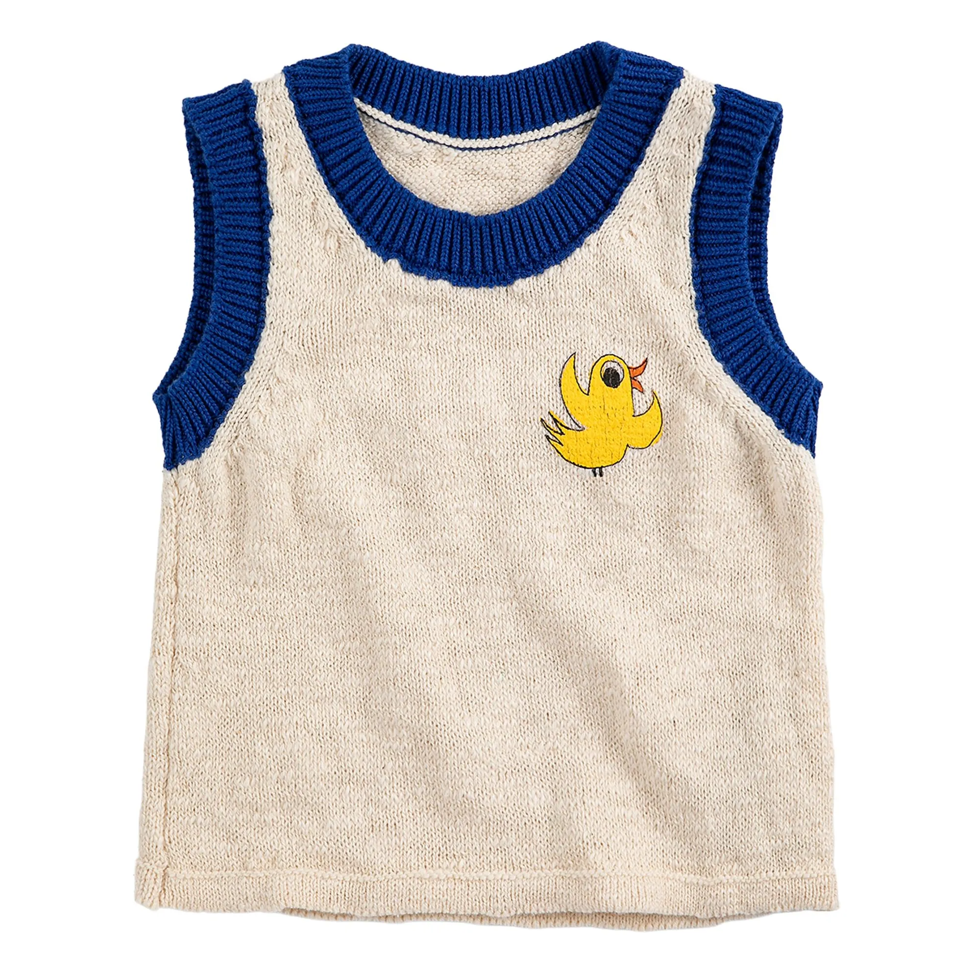 Débardeur Oiseau Maille | Ecru- Image produit n°0