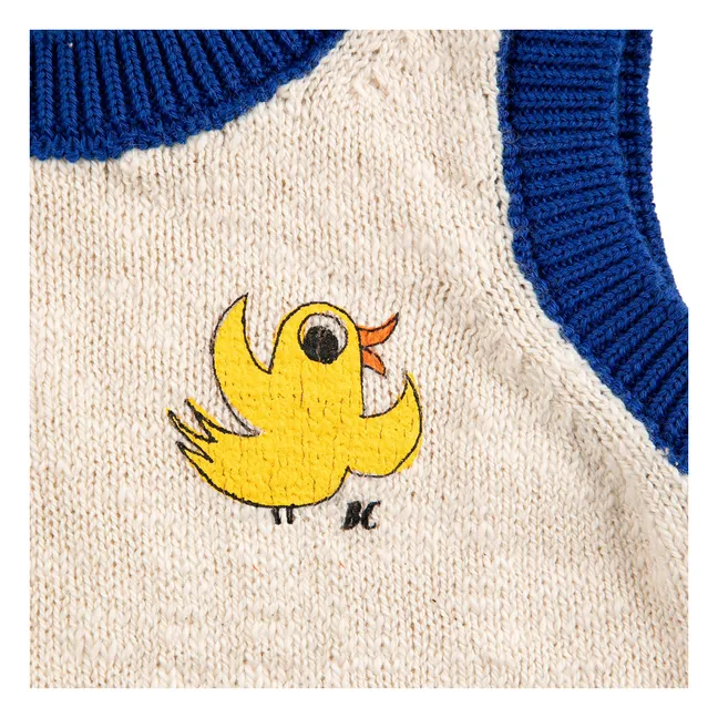 Débardeur Oiseau Maille | Ecru