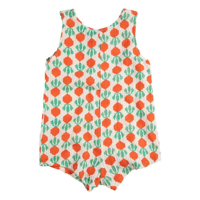 Radish organic cotton gauze romper | Ecru