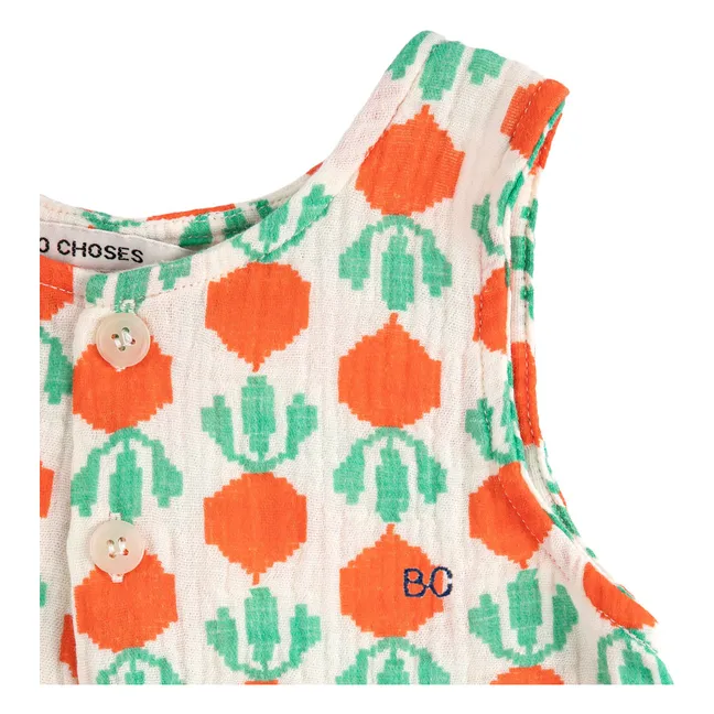 Radish organic cotton gauze romper | Ecru