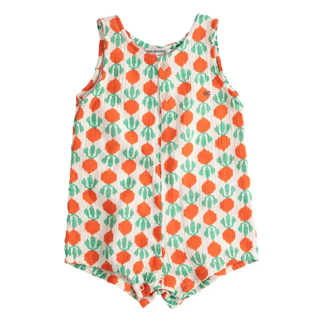 Radish organic cotton gauze romper | Ecru