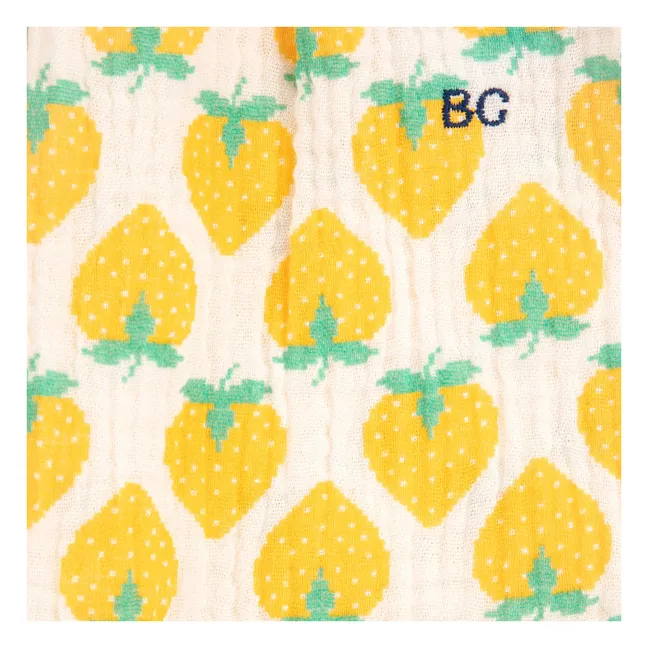 Pantalón de gasa de algodón orgánico Strawberry | Crudo