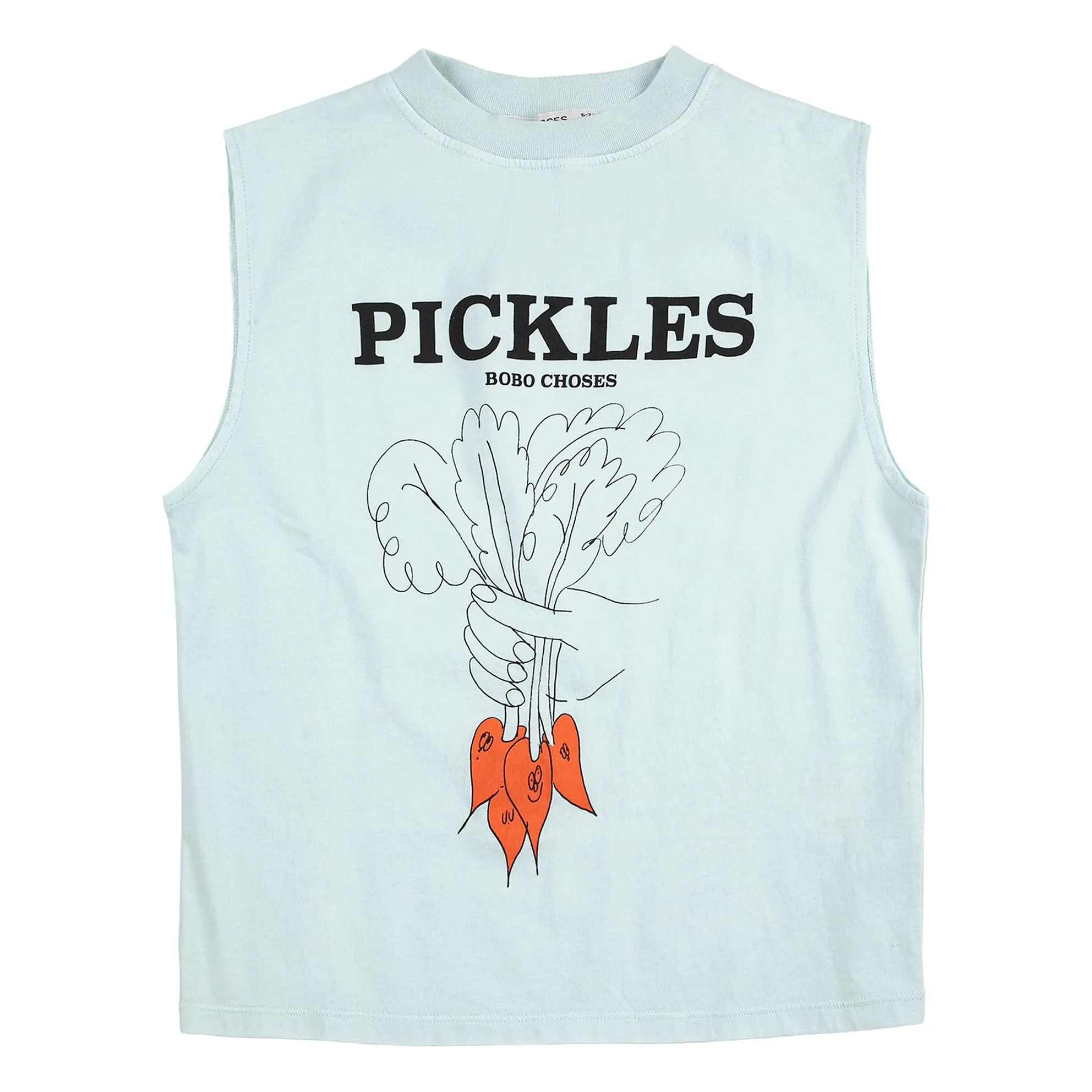 Bobo Choses Pale Blue Pickles Organic Cotton Tank Top