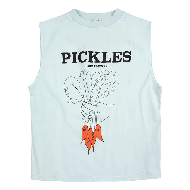 Camiseta de tirantes de algodón orgánico Pickles | Azul Pálido