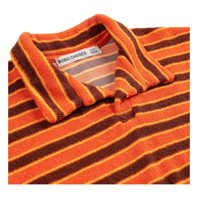 Polo de rayas Terry | Naranja