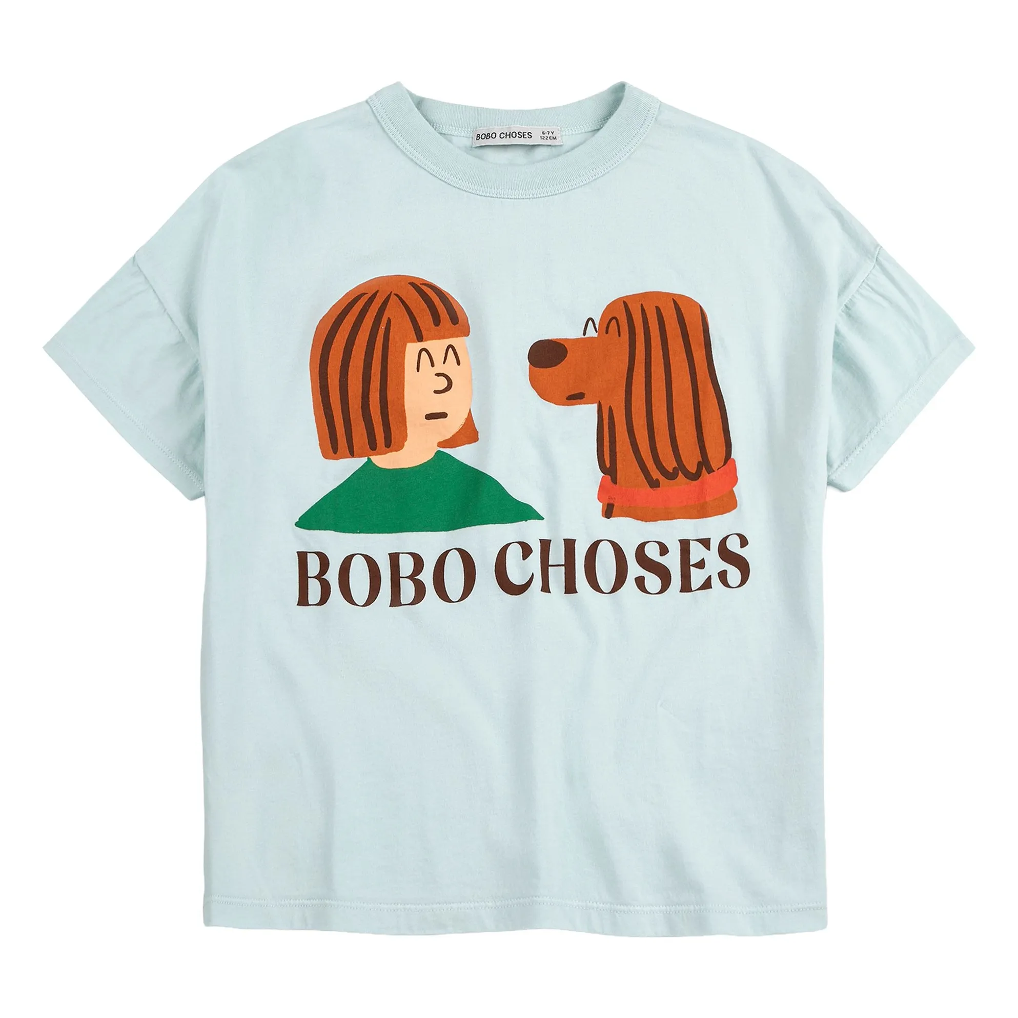 Bobo Choses Pale Blue Friends T-Shirt Organic Cotton