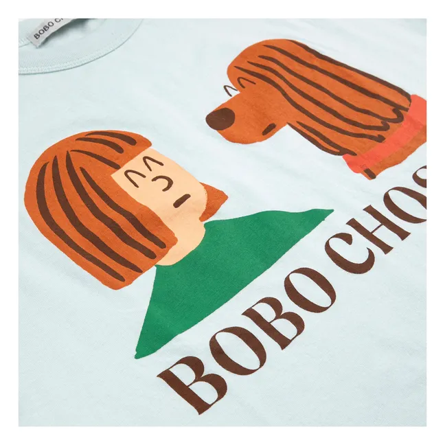 Camiseta Friends de algodón orgánico | Azul Pálido