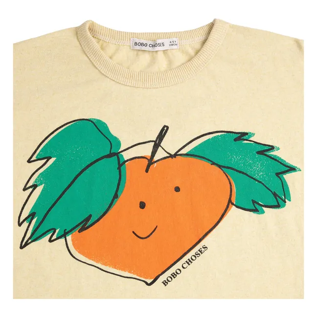 Camiseta naranja de algodón ecológico | Amarillo