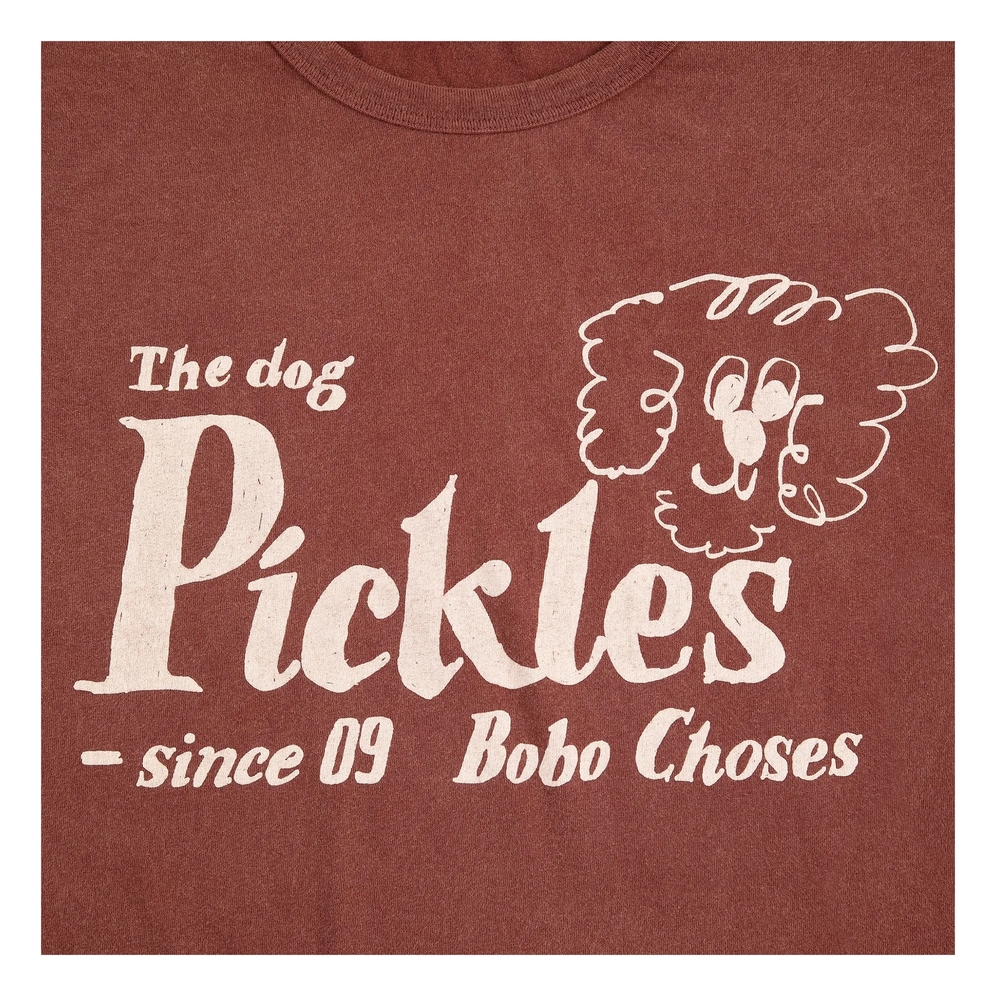 T-shirt The Dog Pickles Coton Bio | Marron- Image produit n°3