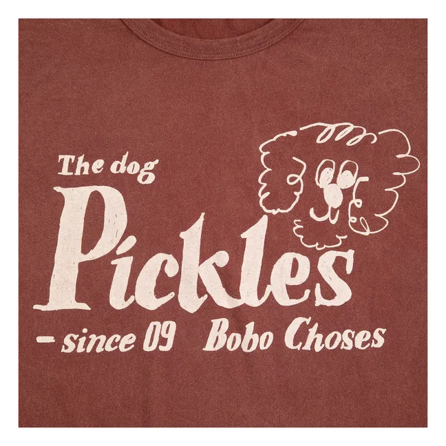 T-shirt The Dog Pickles Coton Bio | Marron