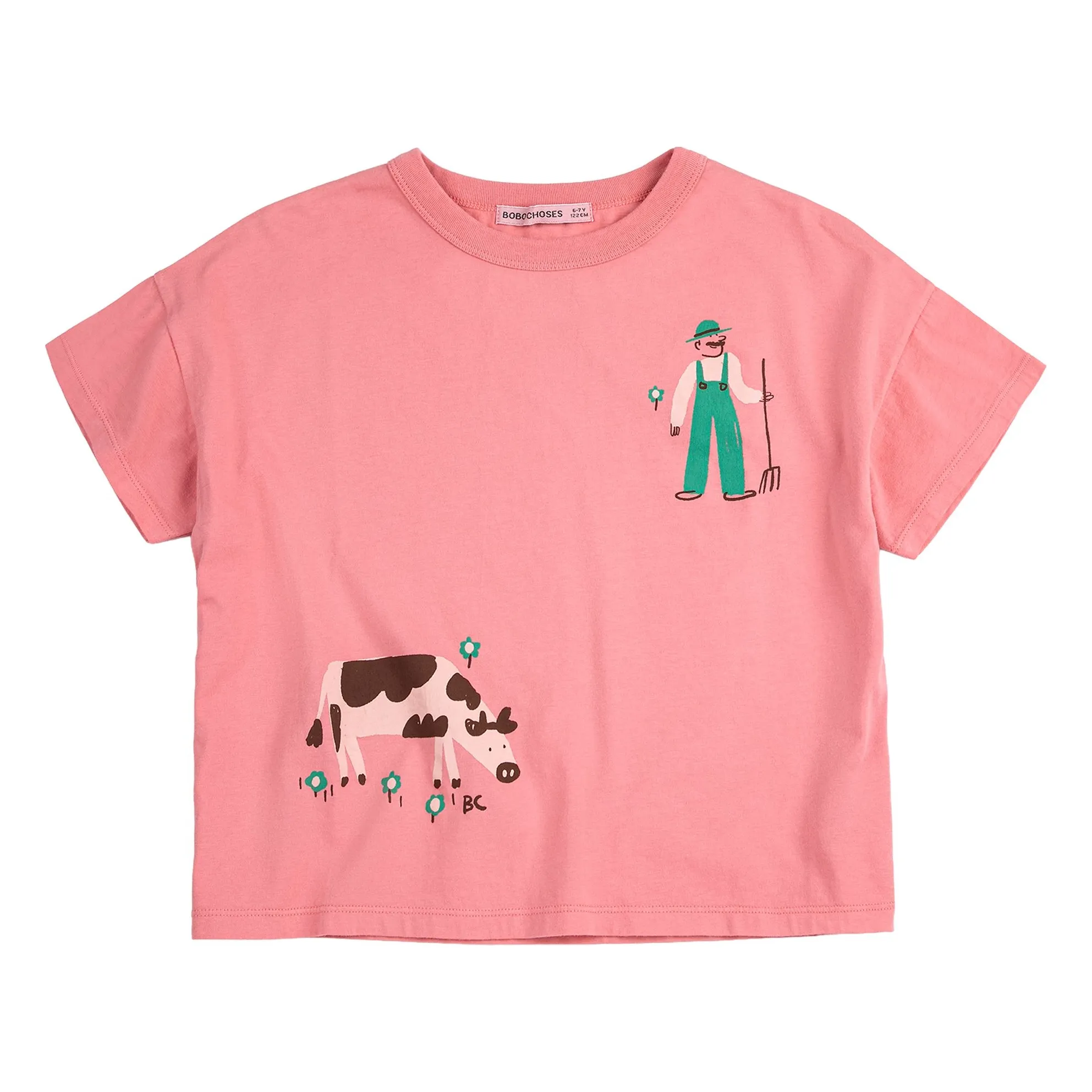 T-shirt Ferme Coton Bio | Rose- Image produit n°0