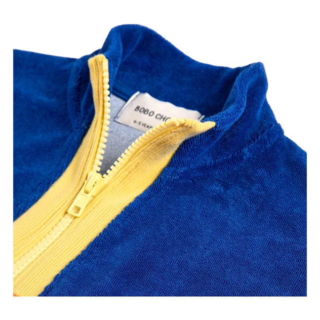 Colorblock organic cotton terry sweatshirt | Orange