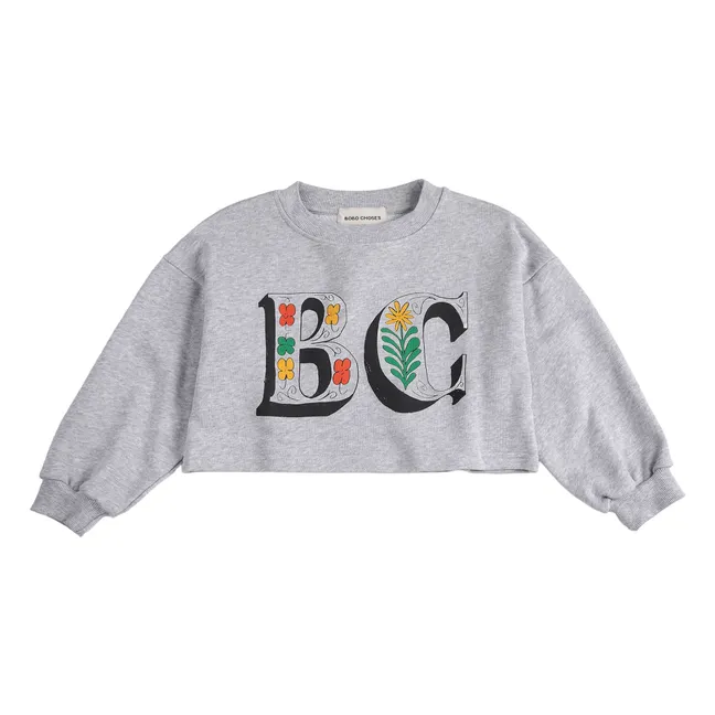 Sudadera de algodón orgánico BC | Gris Jaspeado