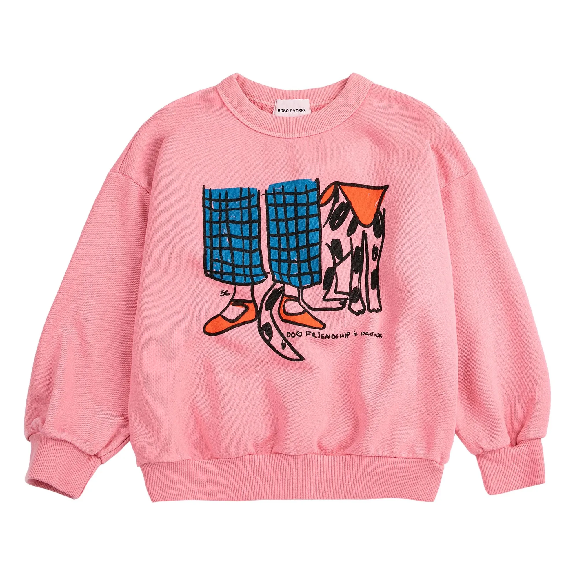 Bobo Choses Pink Friends Organic Cotton Sweatshirt