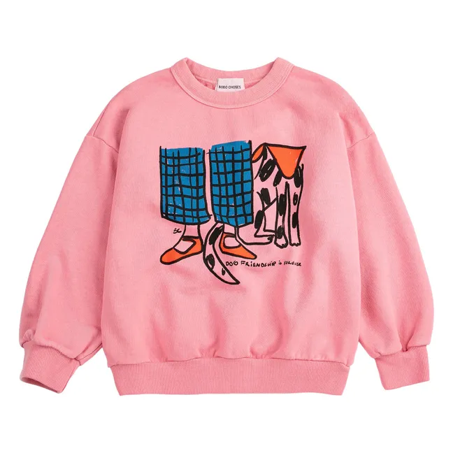 Friends organic cotton sweatshirt | Pink