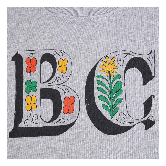 Sudadera de algodón orgánico BC | Gris Jaspeado