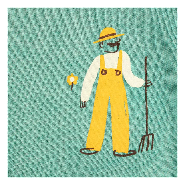 Sudadera de granja de algodón ecológico | Verde