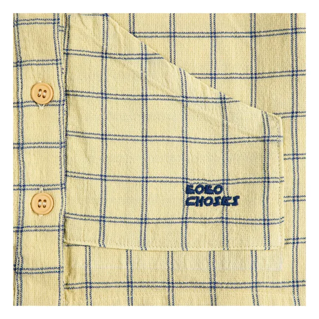 Camicia a quadri in cotone biologico | Giallo
