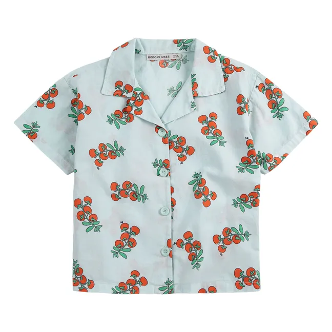 Chemise Tomates Coton Bio | Bleu pâle