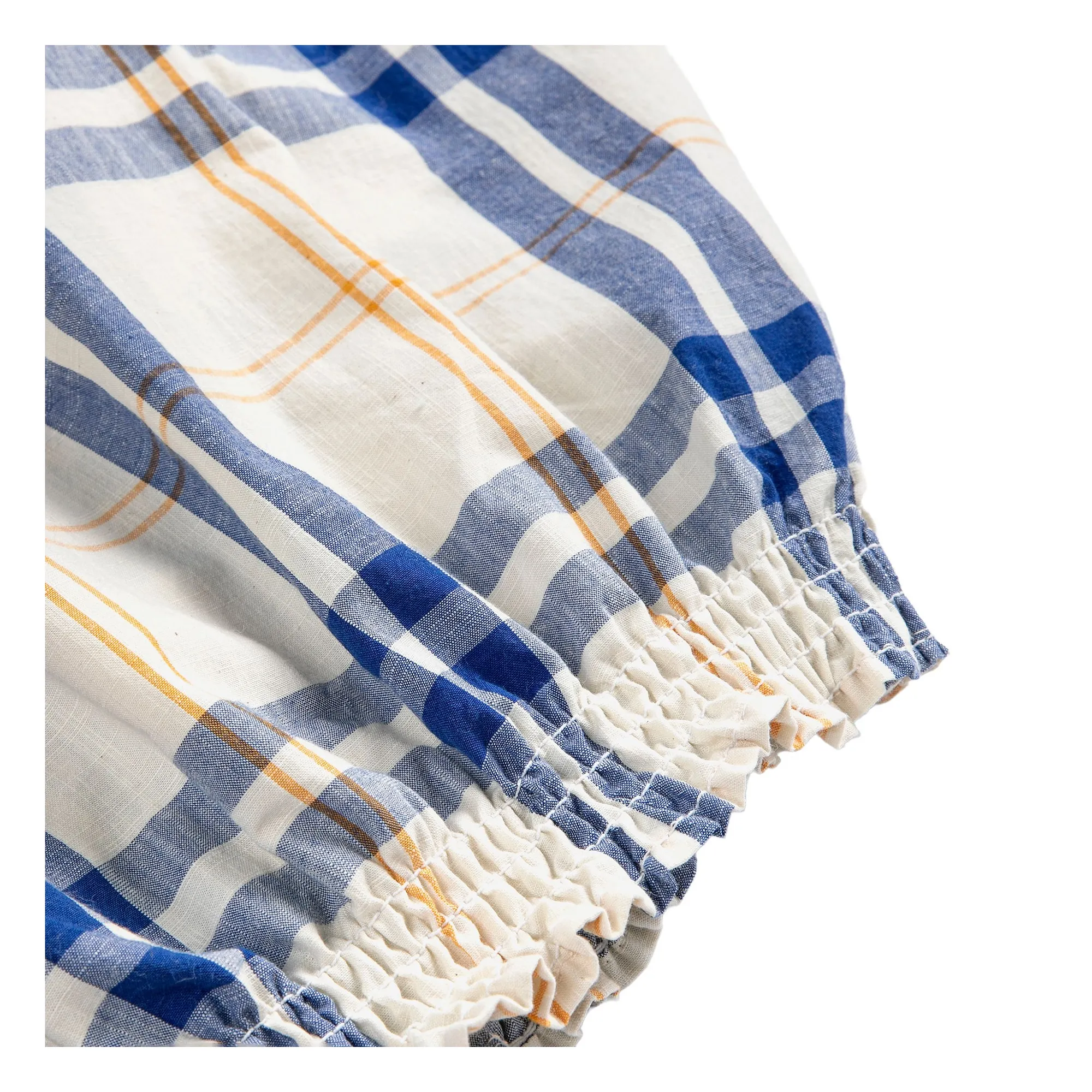 Top Tartan Coton Bio | Blanc- Image produit n°3