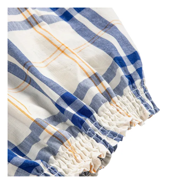 Organic cotton tartan top | White