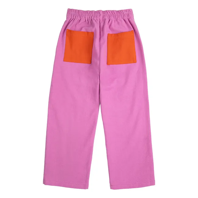 Colorblock organic cotton pants | Purple