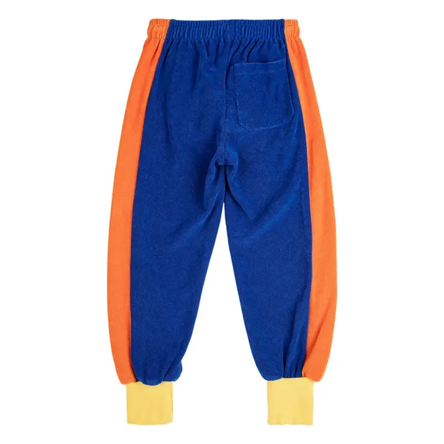 Jogger Colorblock Eponge Coton Bio | Bleu roi