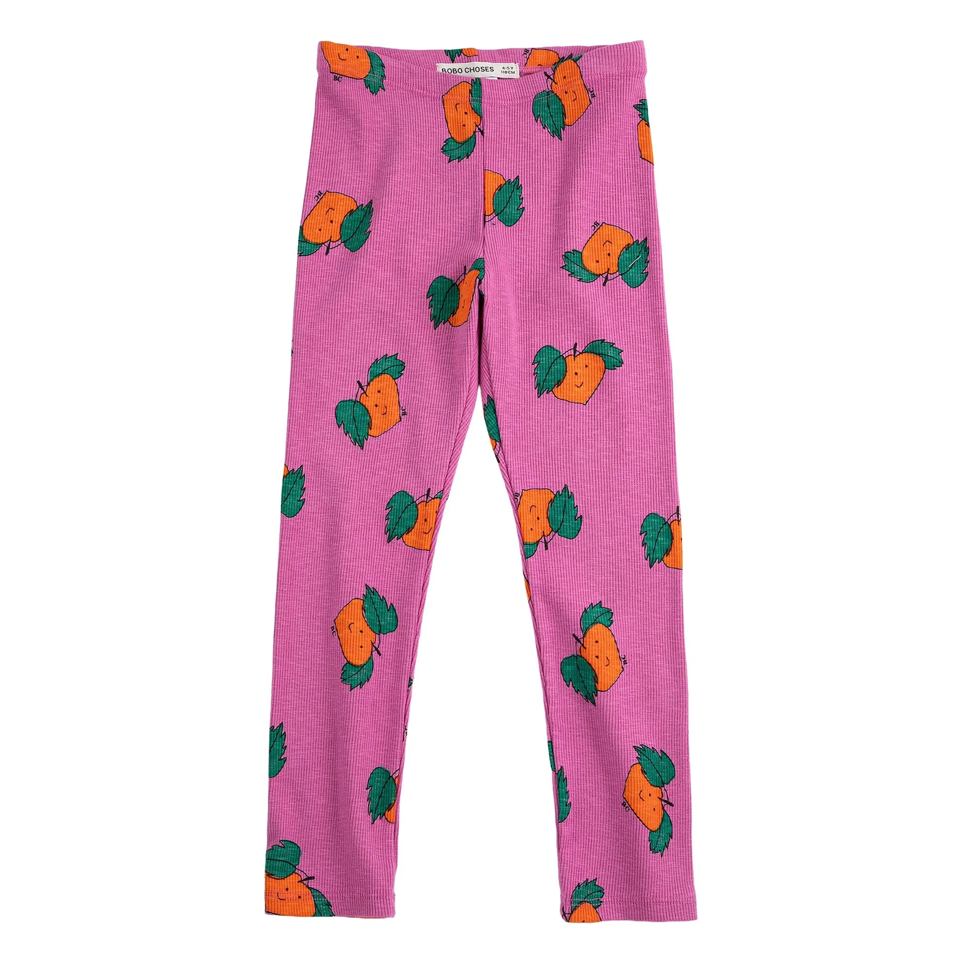 Bobo Choses Purple Organic Cotton Orange Leggings