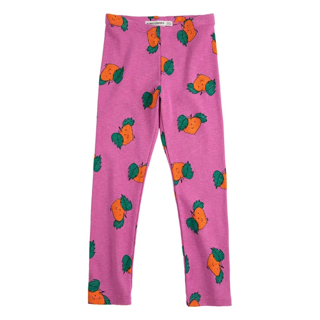 Organic cotton orange leggings | Purple