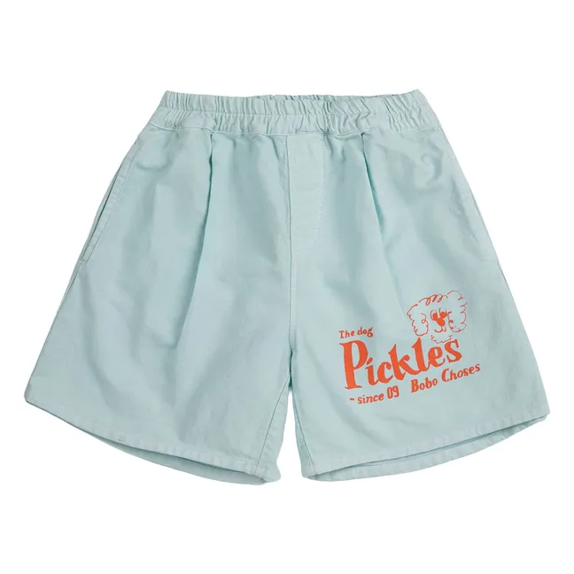 Short The Dog Pickles Coton Bio | Bleu pâle