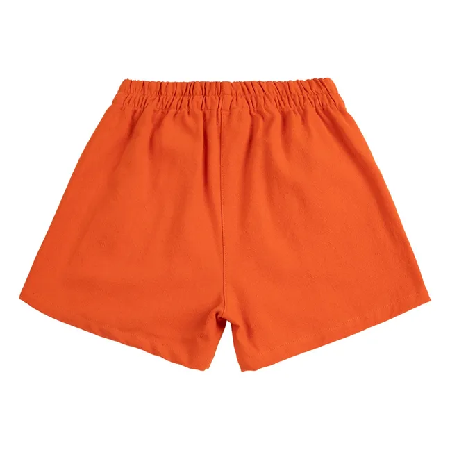 Pantalones cortos de algodón orgánico con bloques de color | Naranja