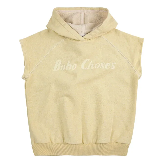 Sweat à Capuche Sans Manches Bobo Choses Coton Bio | Jaune