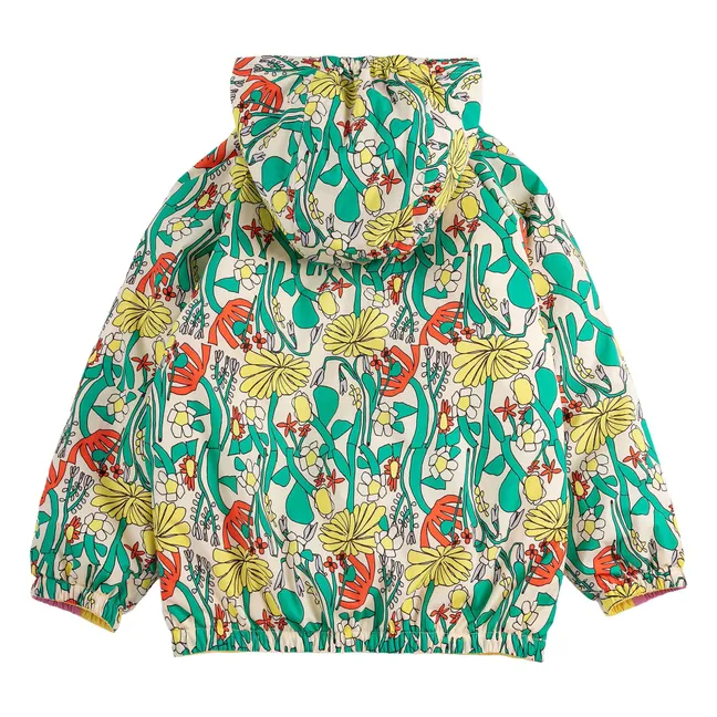 Chaqueta reversible de fibra reciclada Colorblock | Amarillo