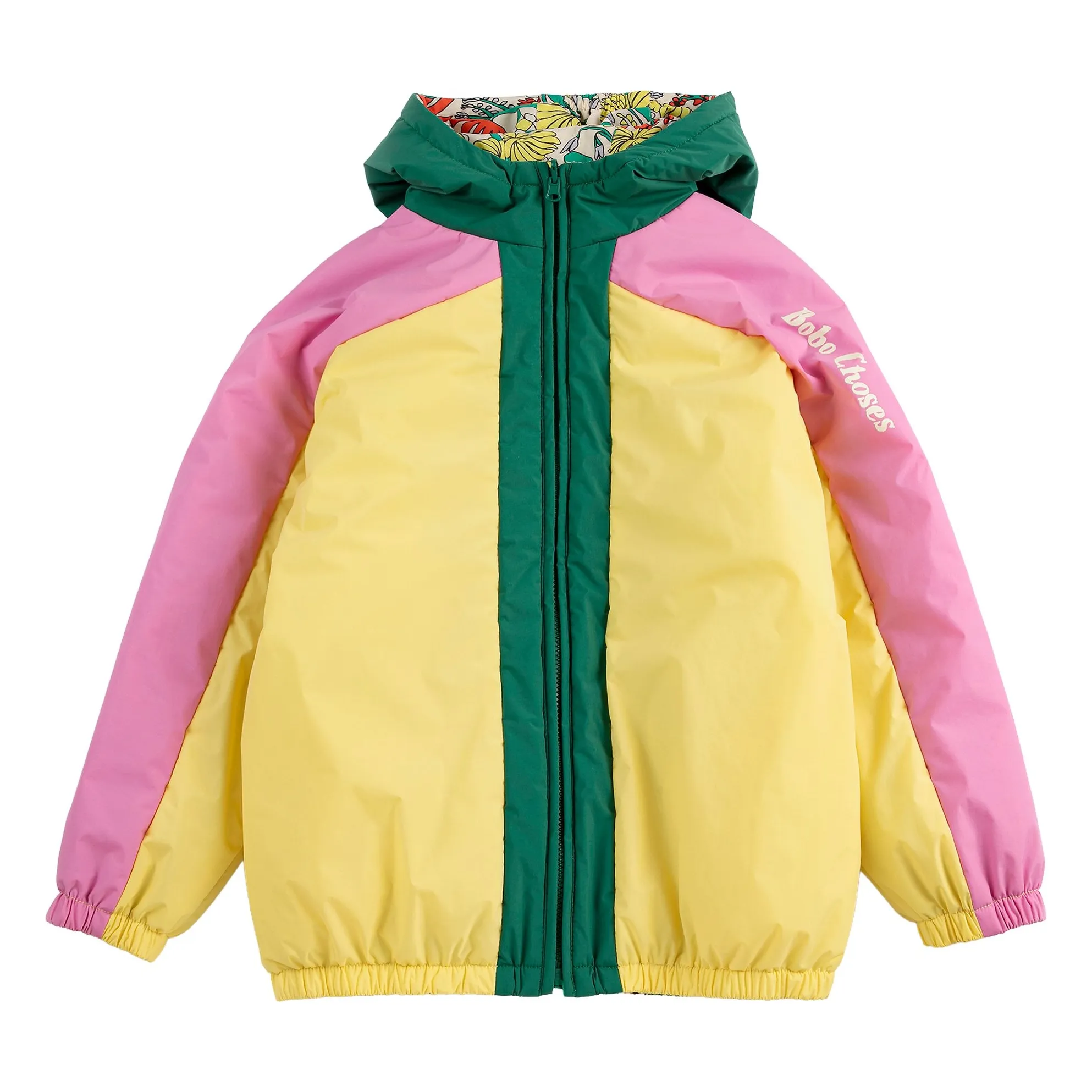 Bobo Choses Yellow Colorblock Recycled Fiber Reversible Jacket