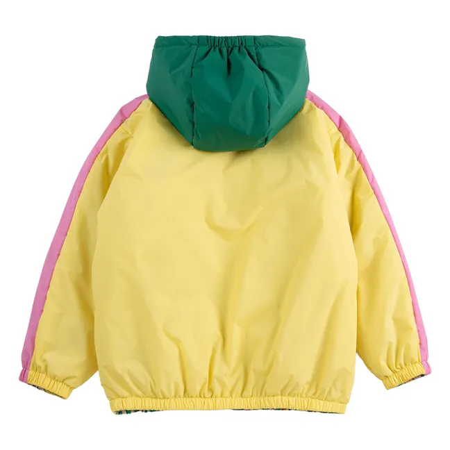 Colorblock Recycled Fiber Reversible Jacket | Yellow