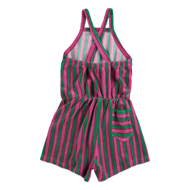 Striped Terry Playsuit | Green