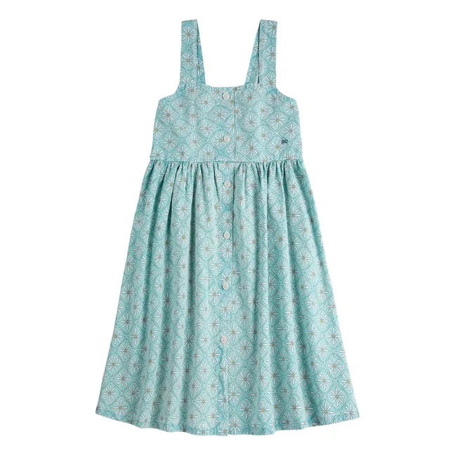 Vestido Daisy de algodón orgánico | Azul Cielo