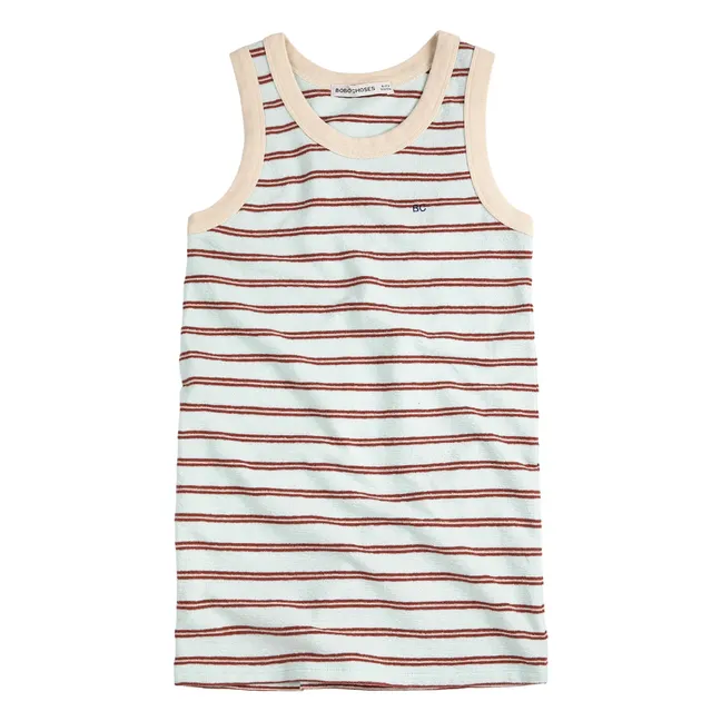 Robe Débardeur Rayée Coton Bio | Bleu pâle