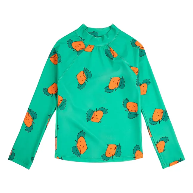 T-shirt de Bain Anti-UV Oranges Fibres Recyclées | Vert