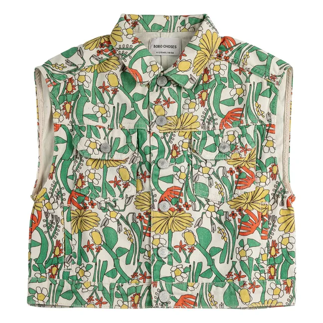 Fleurie Twill Organic Cotton Sleeveless Jacket | Ecru