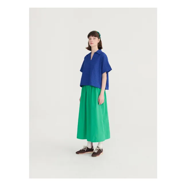 Jupe Evasé Coton Bio | Vert